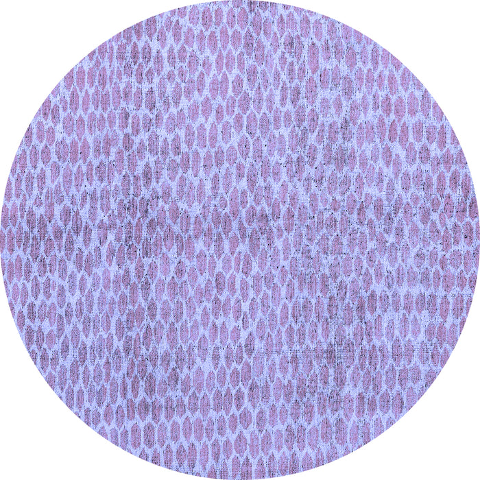Round Abstract Blue Modern Rug, abs5248blu