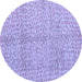 Round Abstract Blue Modern Rug, abs5248blu