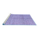 Sideview of Machine Washable Abstract Blue Modern Rug, wshabs5248blu