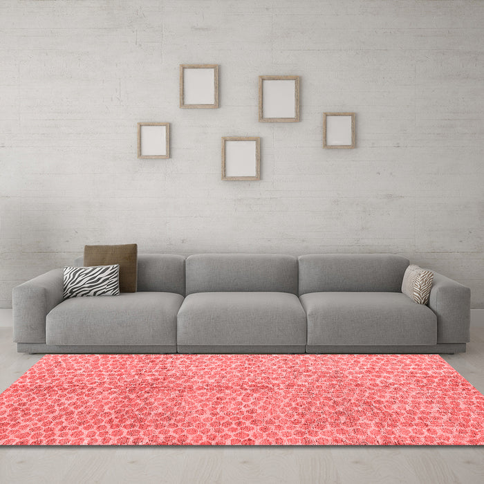 Modern Red Washable Rugs