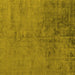 Square Abstract Yellow Modern Rug, abs5249yw