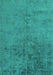 Machine Washable Abstract Turquoise Modern Area Rugs, wshabs5249turq