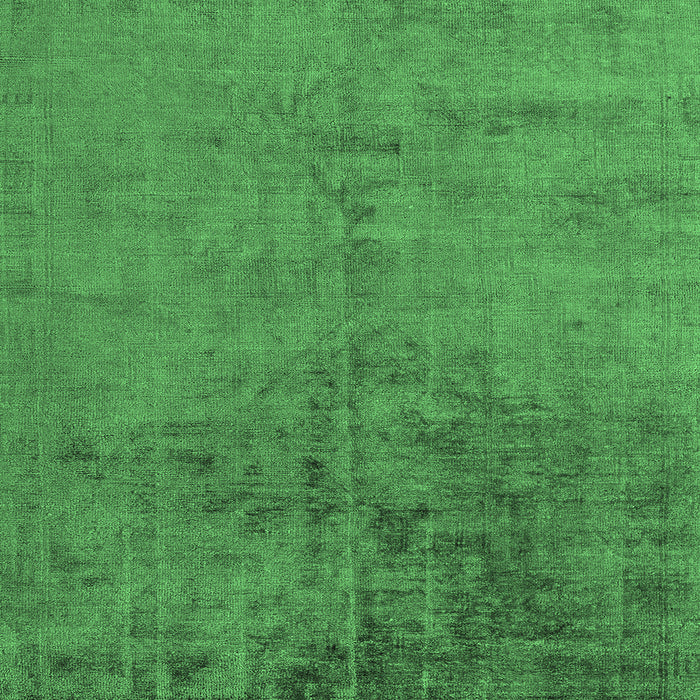 Square Machine Washable Abstract Emerald Green Modern Area Rugs, wshabs5249emgrn