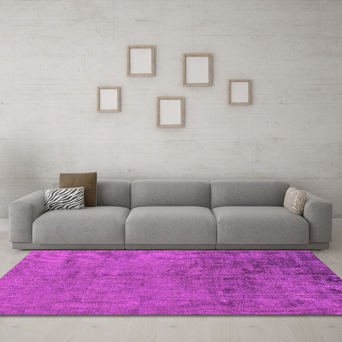 Machine Washable Abstract Pink Modern Rug in a Living Room, wshabs5249pnk