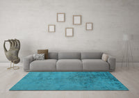 Machine Washable Abstract Light Blue Modern Rug, wshabs5249lblu