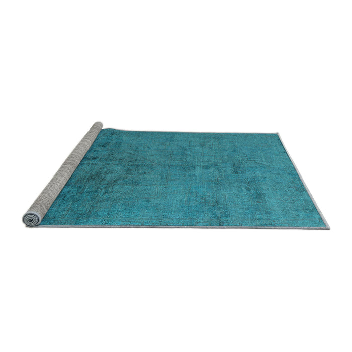 Sideview of Machine Washable Abstract Light Blue Modern Rug, wshabs5249lblu