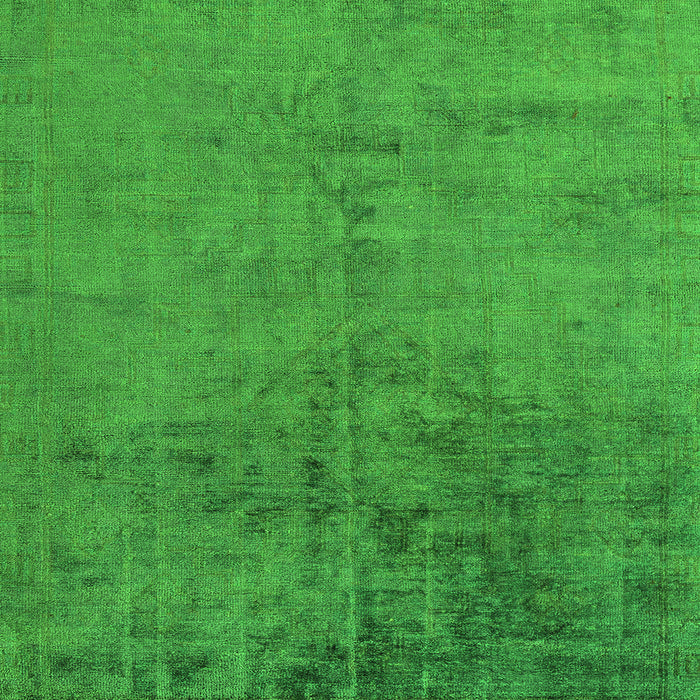 Square Machine Washable Abstract Green Modern Area Rugs, wshabs5249grn