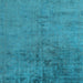 Square Abstract Light Blue Modern Rug, abs5249lblu