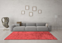 Machine Washable Abstract Red Modern Rug, wshabs5249red