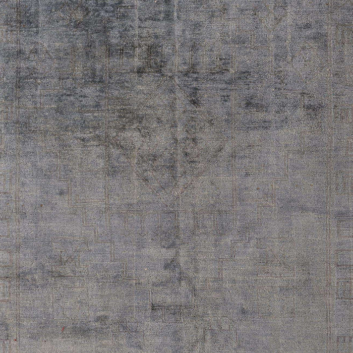 Machine Washable Abstract Gunmetal Gray Rug, wshabs5249
