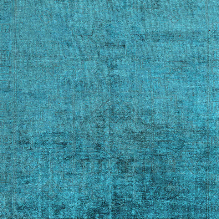 Square Machine Washable Abstract Light Blue Modern Rug, wshabs5249lblu