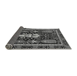 Sideview of Abstract Gray Modern Rug, abs524gry