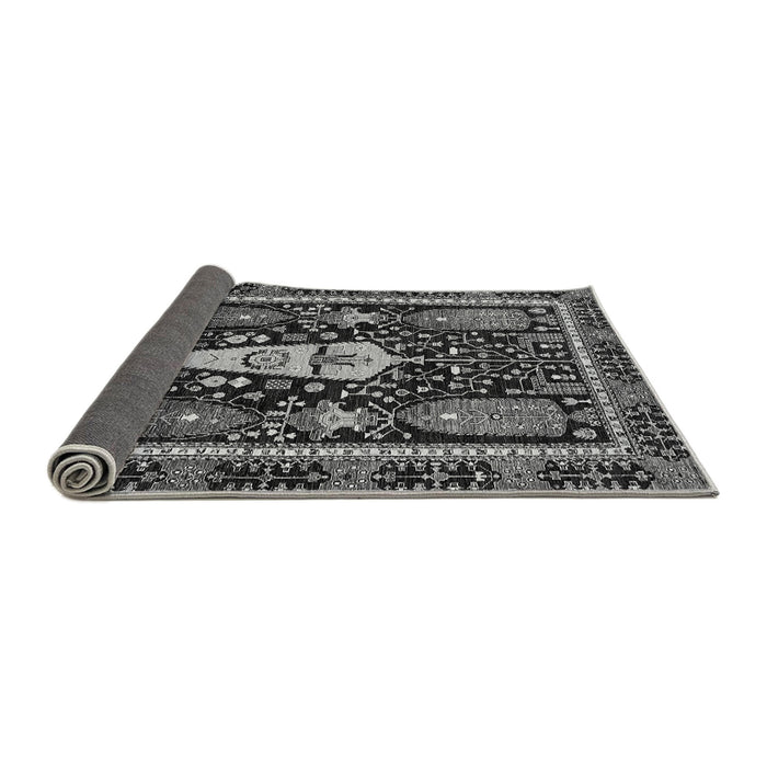 Sideview of Abstract Gray Modern Rug, abs524gry