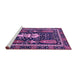 Sideview of Machine Washable Abstract Purple Modern Area Rugs, wshabs524pur