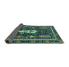 Sideview of Abstract Turquoise Modern Rug, abs524turq