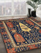 Machine Washable Abstract Orange Brown Rug in a Family Room, wshabs524