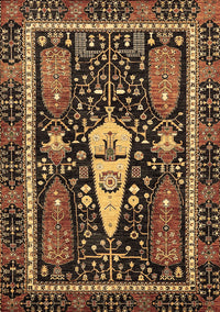 Abstract Brown Modern Rug, abs524brn