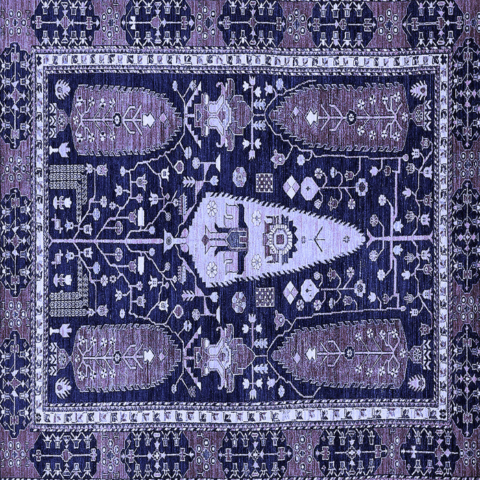 Square Machine Washable Abstract Blue Modern Rug, wshabs524blu