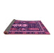 Sideview of Abstract Pink Modern Rug, abs524pnk