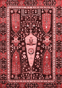 Abstract Red Modern Rug, abs524red