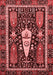 Abstract Red Modern Area Rugs