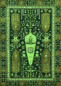 Abstract Green Modern Rug, abs524grn