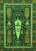 Abstract Green Modern Rug, abs524grn