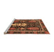 Sideview of Machine Washable Abstract Orange Modern Area Rugs, wshabs524org