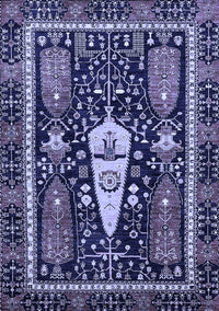 Abstract Blue Modern Rug, abs524blu