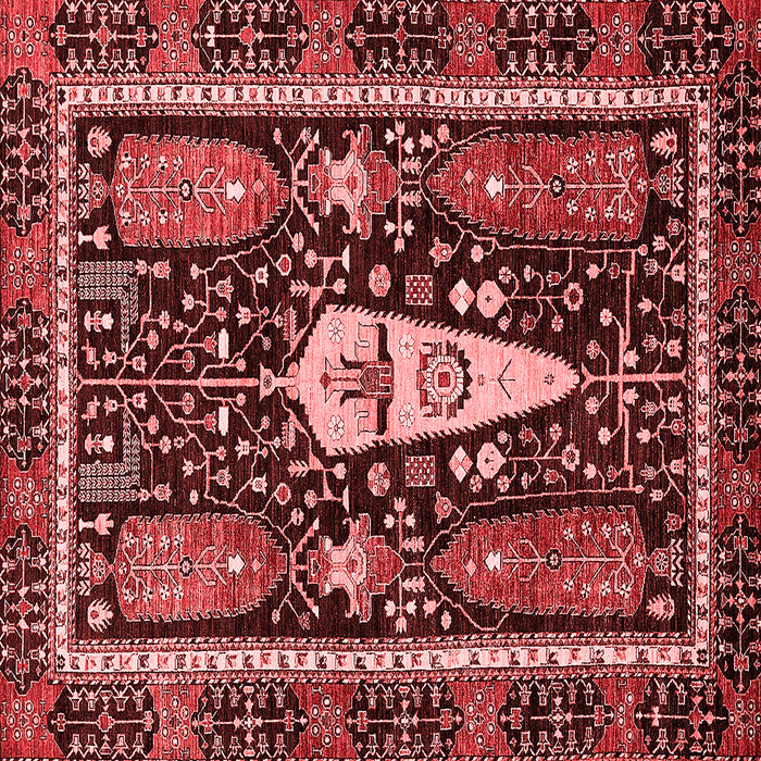 Machine Washable Abstract Red Modern Rug, wshabs524red