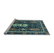 Sideview of Machine Washable Abstract Light Blue Modern Rug, wshabs524lblu