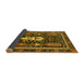 Sideview of Abstract Yellow Modern Rug, abs524yw