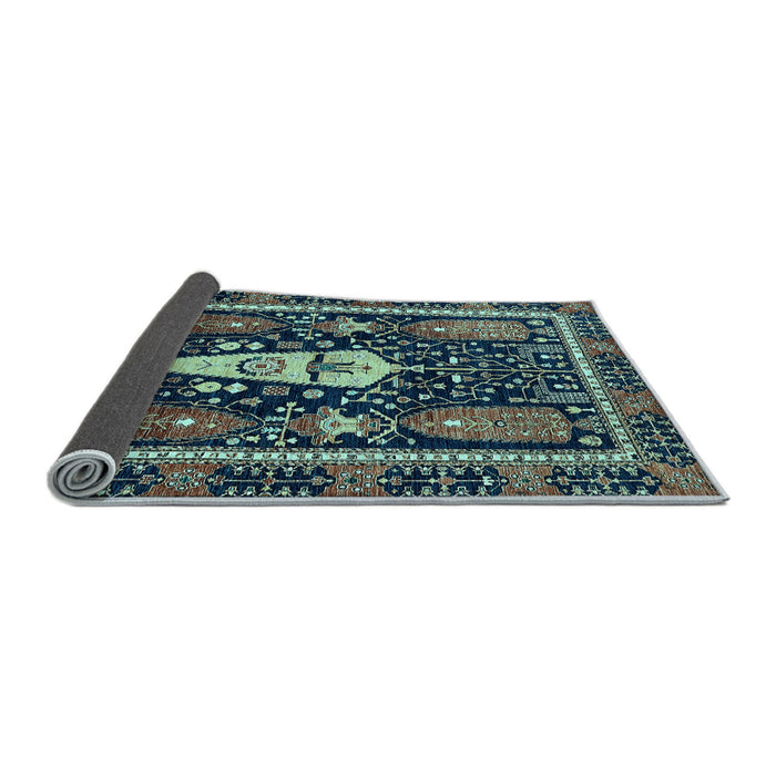 Sideview of Abstract Light Blue Modern Rug, abs524lblu