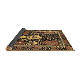 Sideview of Abstract Brown Modern Rug, abs524brn