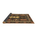 Sideview of Abstract Brown Modern Rug, abs524brn