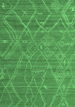 Abstract Emerald Green Modern Rug, abs5250emgrn