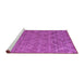 Sideview of Machine Washable Abstract Purple Modern Area Rugs, wshabs5250pur