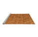 Sideview of Machine Washable Abstract Orange Modern Area Rugs, wshabs5250org