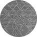 Round Abstract Gray Modern Rug, abs5250gry