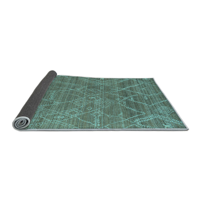 Sideview of Abstract Light Blue Modern Rug, abs5250lblu