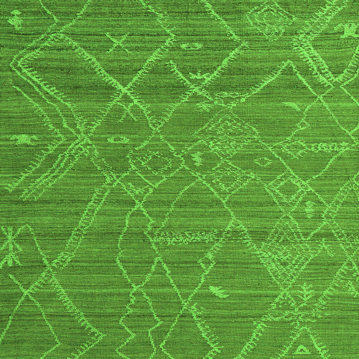 Square Machine Washable Abstract Green Modern Area Rugs, wshabs5250grn