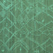 Square Abstract Turquoise Modern Rug, abs5250turq