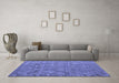 Machine Washable Abstract Blue Modern Rug in a Living Room, wshabs5250blu