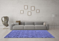 Machine Washable Abstract Blue Modern Rug, wshabs5250blu