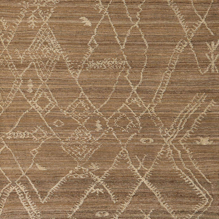 Machine Washable Abstract Saddle Brown Rug, wshabs5250