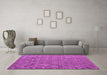 Machine Washable Abstract Purple Modern Area Rugs in a Living Room, wshabs5250pur