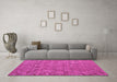 Machine Washable Abstract Pink Modern Rug in a Living Room, wshabs5250pnk