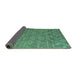 Sideview of Abstract Turquoise Modern Rug, abs5250turq