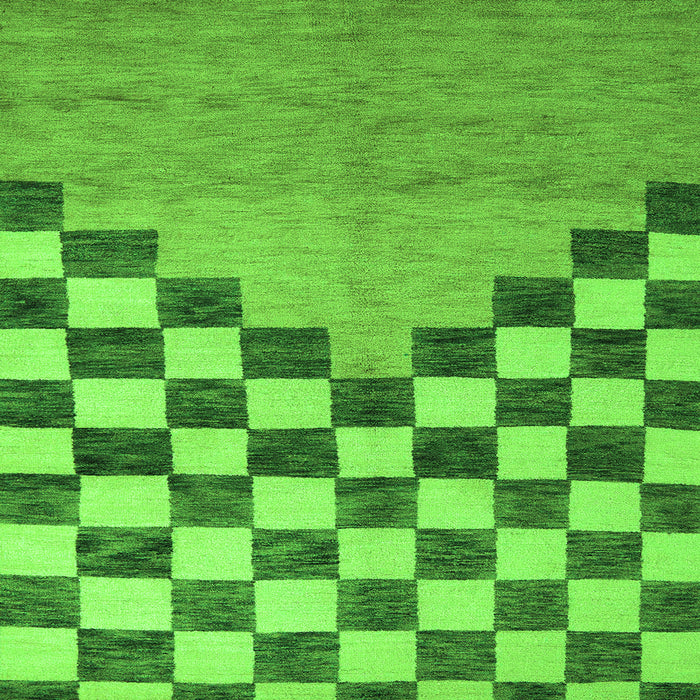 Square Abstract Green Modern Rug, abs5251grn