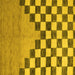 Square Abstract Yellow Modern Rug, abs5251yw